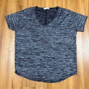Rag & Bone Women’s Black and Gray Short Sleeve t-shirt V-Neck Size S/P